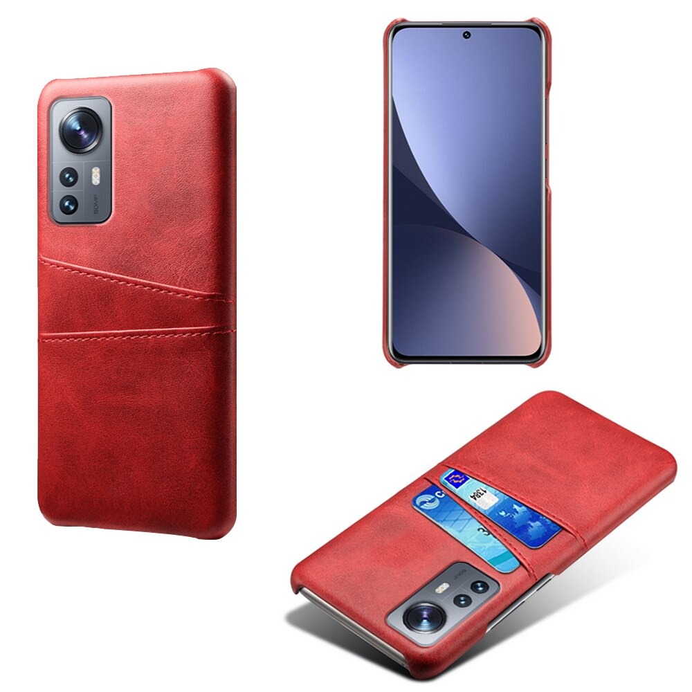 เคส Xiaomi 12 #เคสแบบฝาหลังหุ้มหนัง Double Card Slots PU Leather Coated
