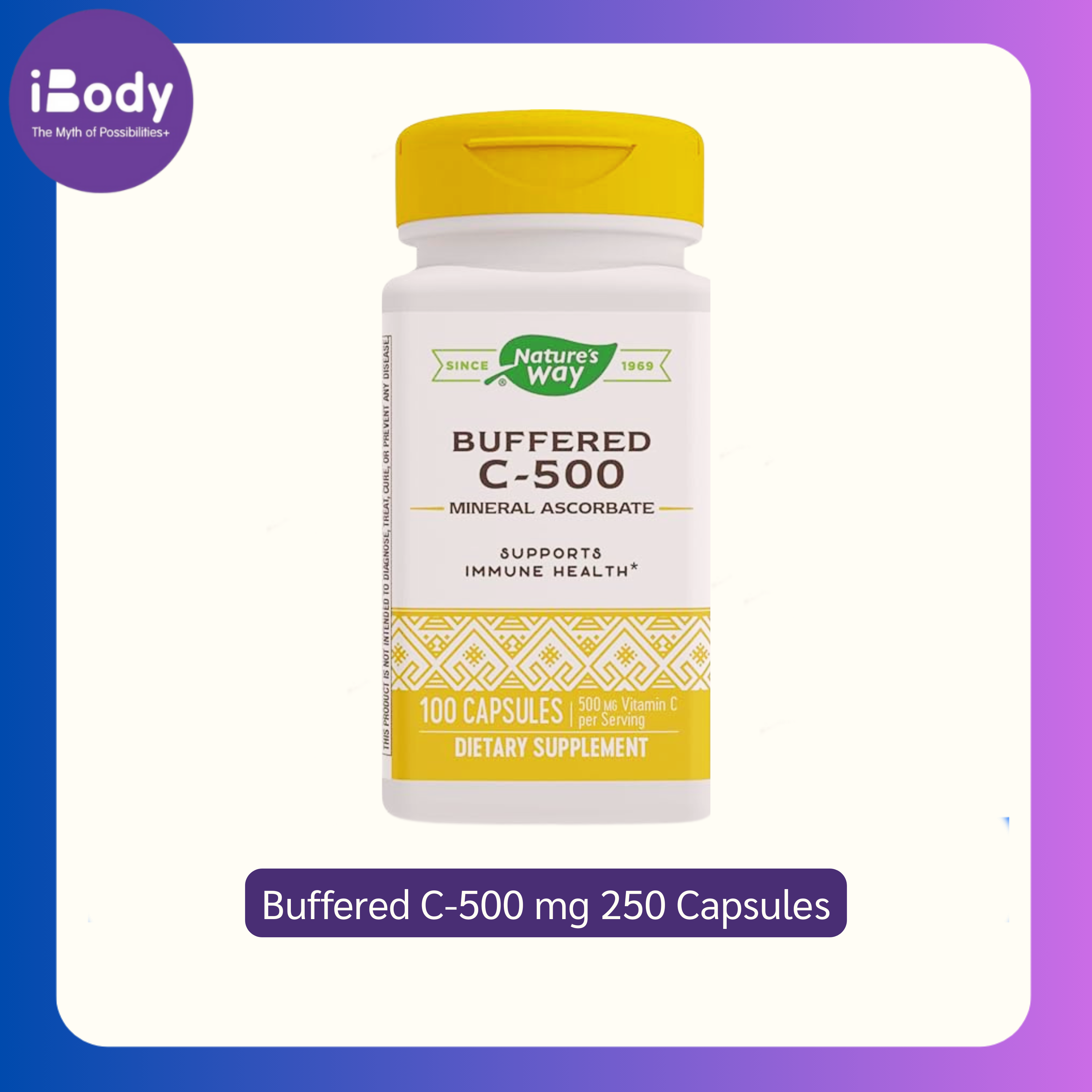 Nature's Way® Buffered C-500 mg 250 Capsules วิตามินซี สูตรบัฟเฟอร์ ไม่เป็นกรด