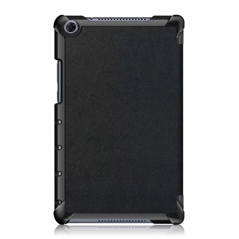 เคส Huawei MediaPad M5 Lite 8 #เคสฝาพับสามพับหนัง PU ผิวลิ้นจี่ Litchi Skin PU Leather Tri-fold Stand Tablet Cover