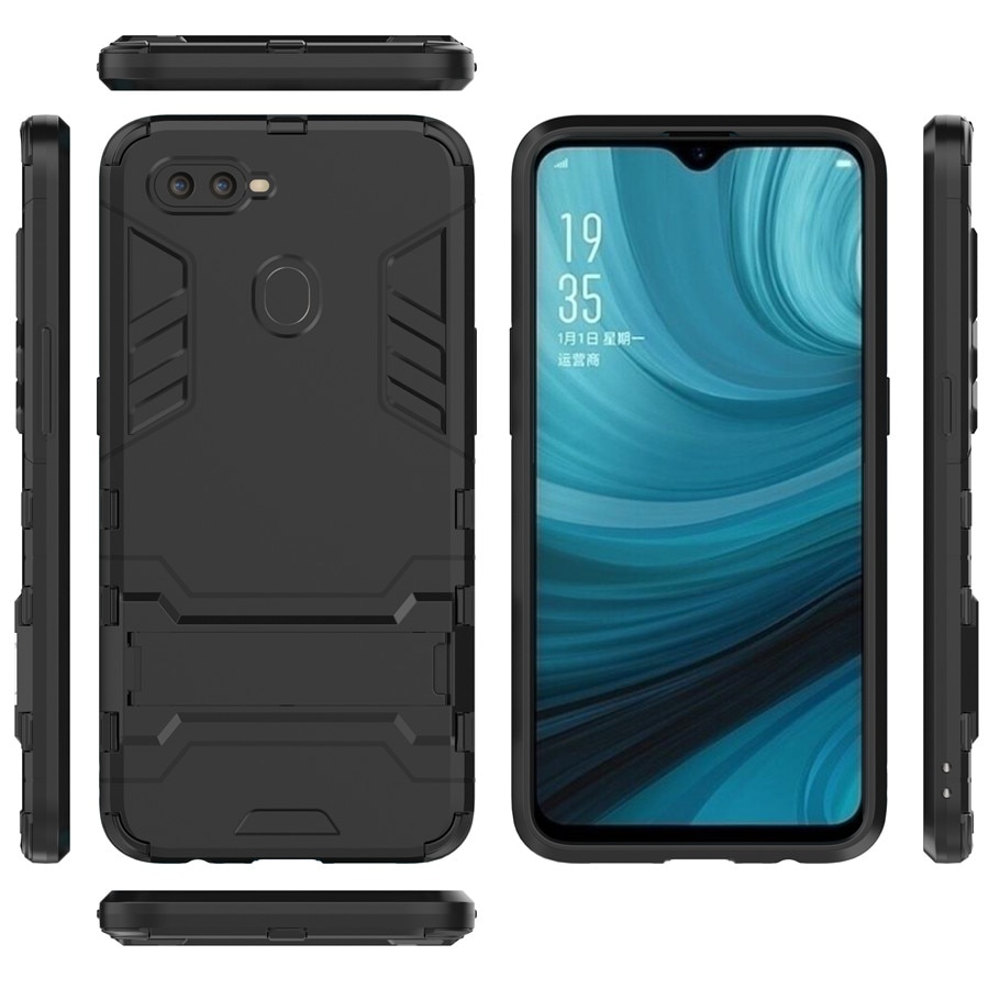 Case OPPO A7 / A5s / AX5s #เคสฝาหลังพลาสติก ไฮบริด TPU + Kickstand