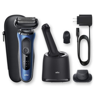 Braun® SensoFlex Wet & Dry shaver with SmartCare center, 6072cc, blue เครื่องโกนหนวดไฟฟ้า พร้อมแท่นสมาร์ทแคร์เซ็นเตอร์