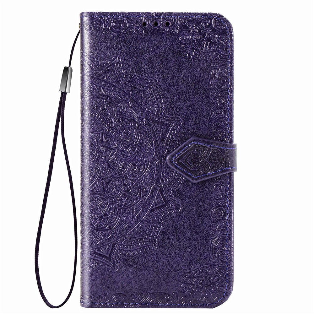 Case OPPO F9 #เคสฝาพับหนัง PU ผิวลายนูน Embossed Mandala Flower Leather Wallet