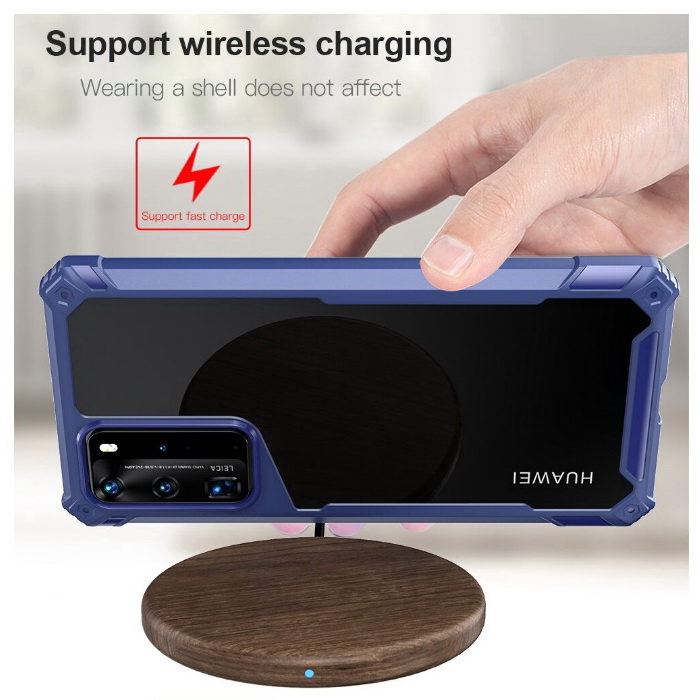 เคส Huawei P40 #เคสฝาหลังใสขอบทึบ Hybrid Shock Absorption PC + TPU