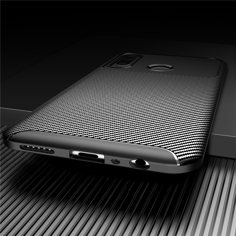 เคส Huawei Y6p #เคสฝาหลังนิ่ม Carbon Fiber Drop Resistant TPU
