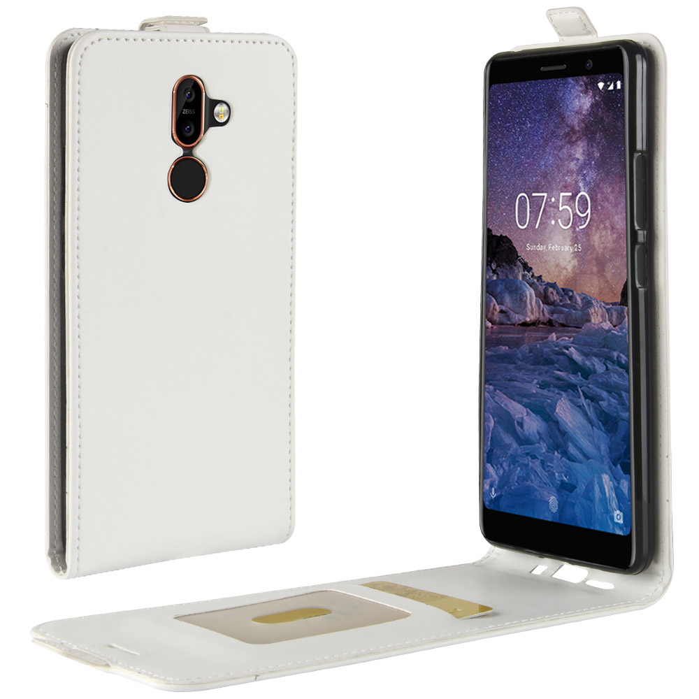 Case Nokia 7 plus #เคสฝาพับแนวตั้งหนัง PU ผิวหนังม้า Crazy Horse Skin Leather