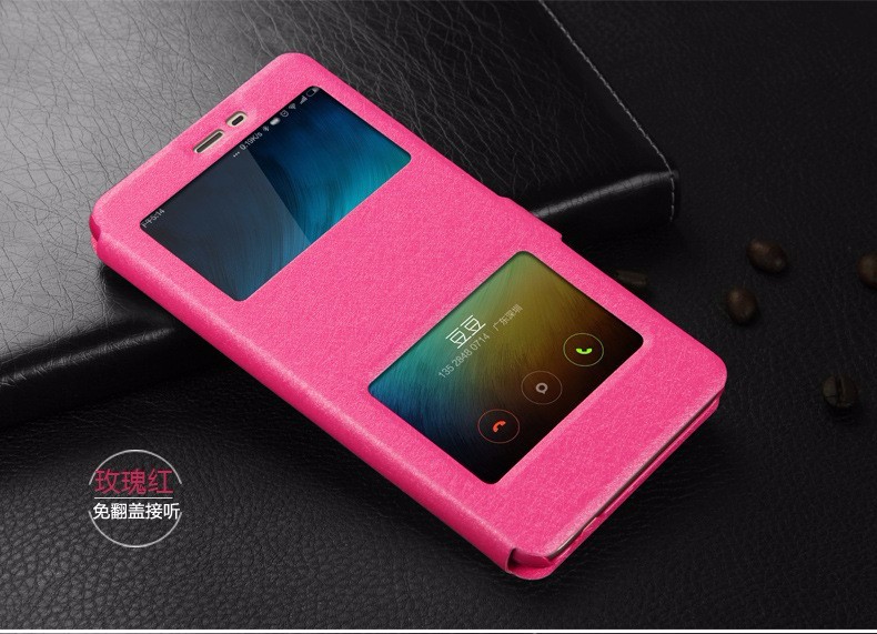 เคส Xiaomi Redmi 5A #เคสฝาพับ 2 ช่องวิวผิว Silk Texture สีสันสวยงามทันสมัย