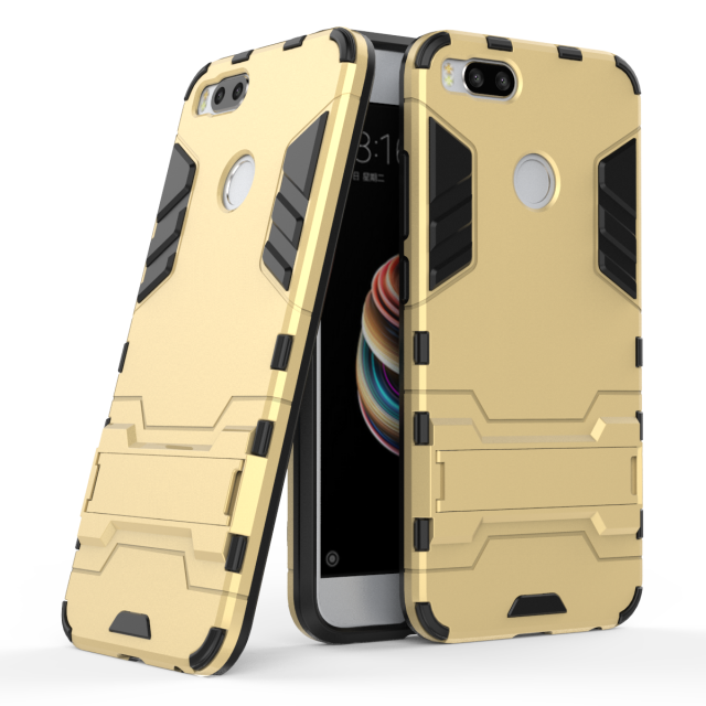 เคส Xiaomi Mi A1 #เคสฝาหลังไฮบริด พลาสติก +TPU มีขาตั้งในตัวสวยงามทันสมัย