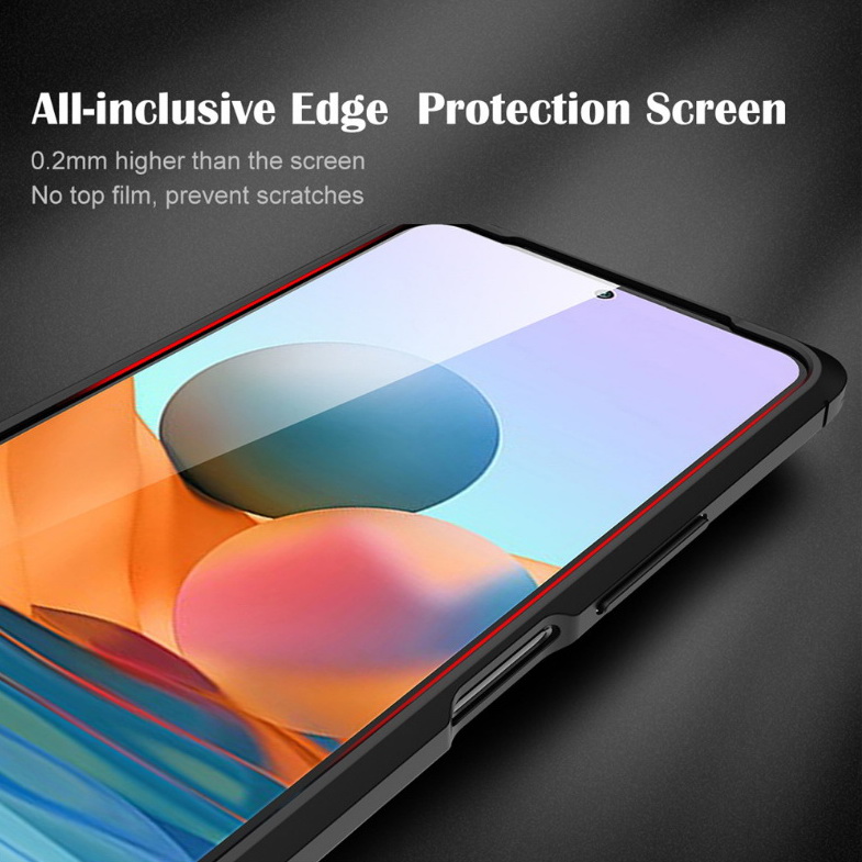 เคส Redmi Note 10 Pro #เคสฝาหลัง TPU ผิวลิ้นจี่ช่วยป้องกันลายนิ้วมือและกันลื่นได้ดี