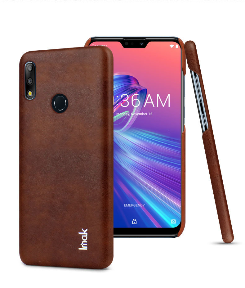 Case Asus Zenfone Max Pro (M2) ZB631KL #เคสฝาหลังพลาสติกเคลือบหนัง PU IMAK Ruiyi Series