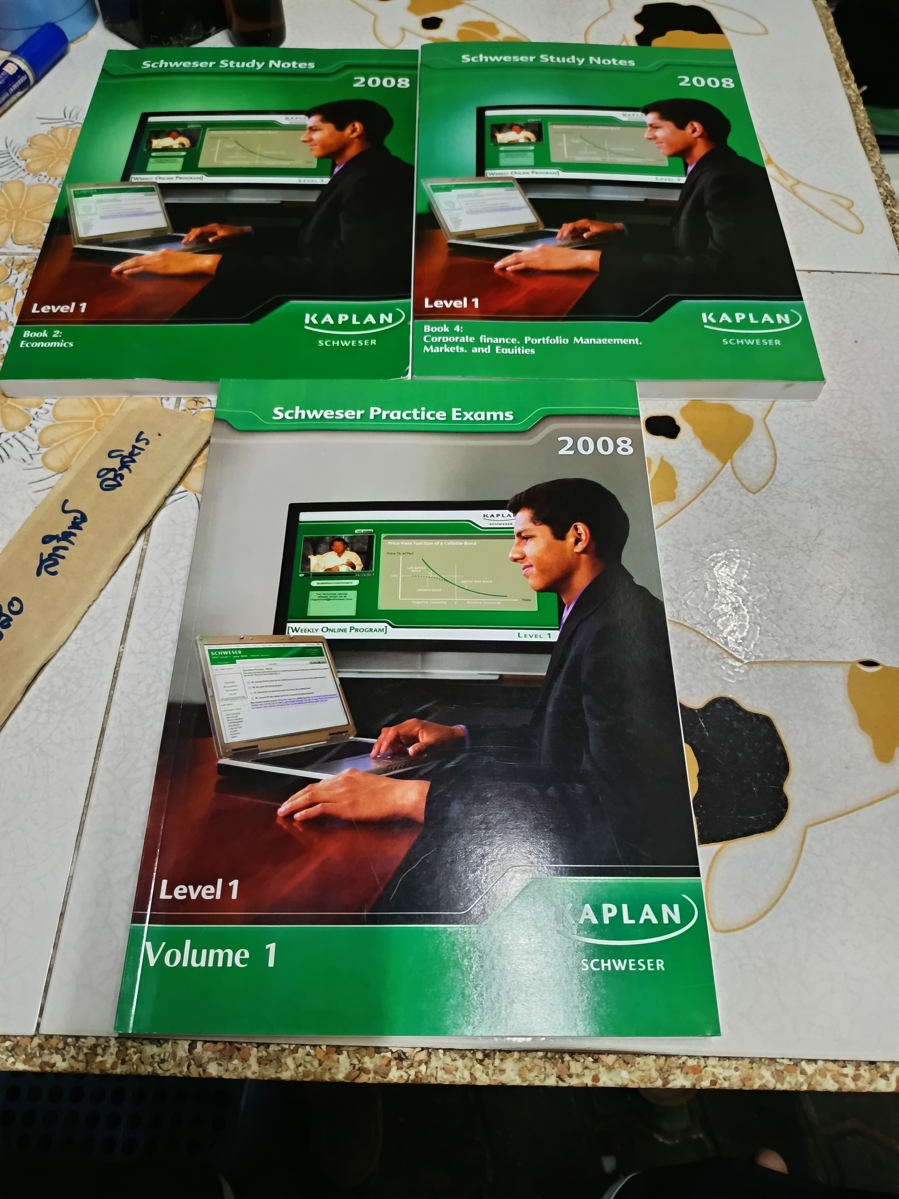 Schweser Study Notes 2008 + Schweser Practice Exams 2008 (ขายรวม 3 เล่ม)