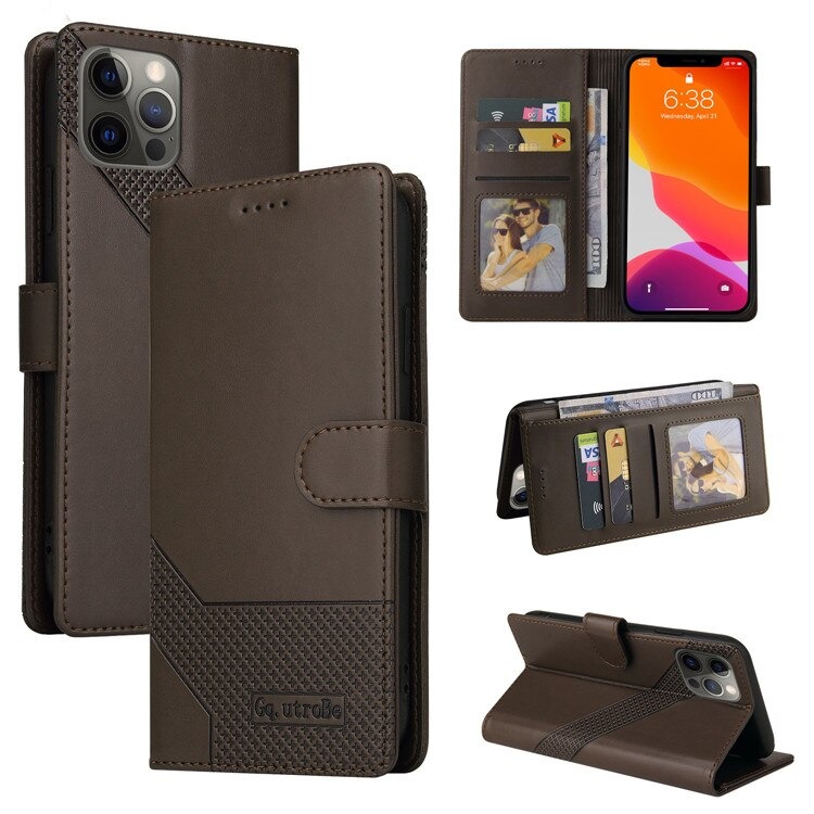เคส iPhone 13 Pro #เคสฝาพับหนัง PU สไตล์กระเป๋าสตางค์พร้อมช่องใส่การ์ด Luxury Flip Stand Card PU Leather Phone Wallet Cover Case