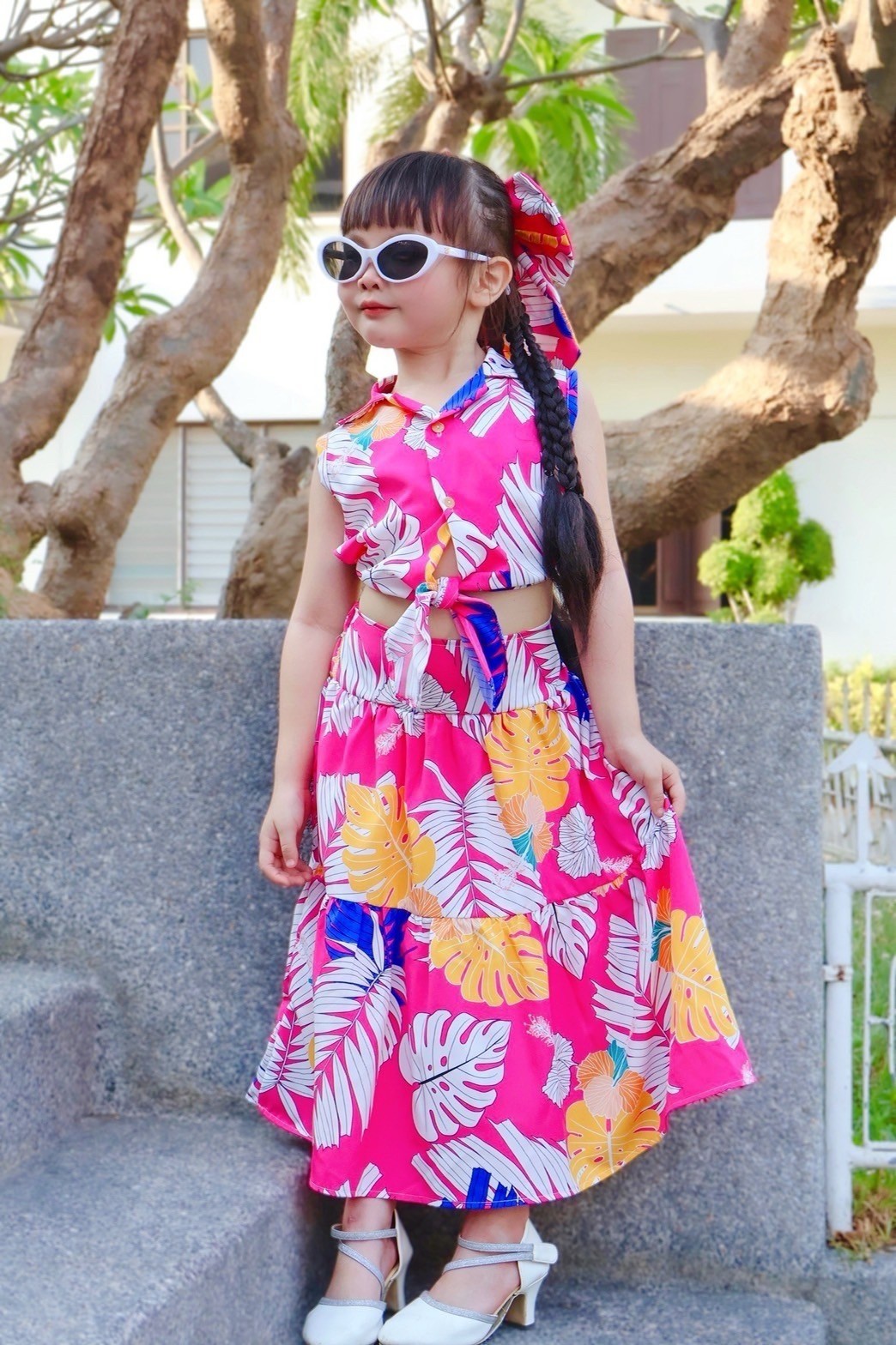 ชุดกระโปรงเด็กหญิง สีสดใส