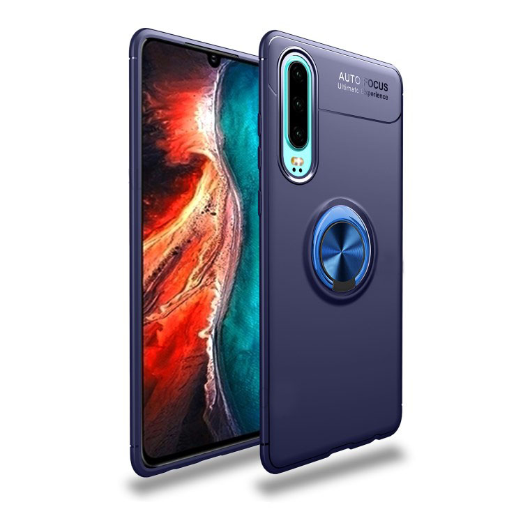 Case Huawei P30 #เคสฝาหลัง Metal Ring Bracket TPU (แผ่นโลหะแบบ Built-in)