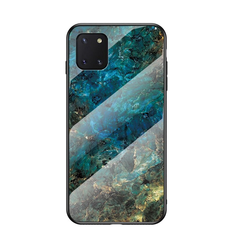Case Samsung Galaxy Note 10 Lite #เคสฝาหลัง Gradient Color ลายหินอ่อน Glass + PC + TPU Hybrid Case