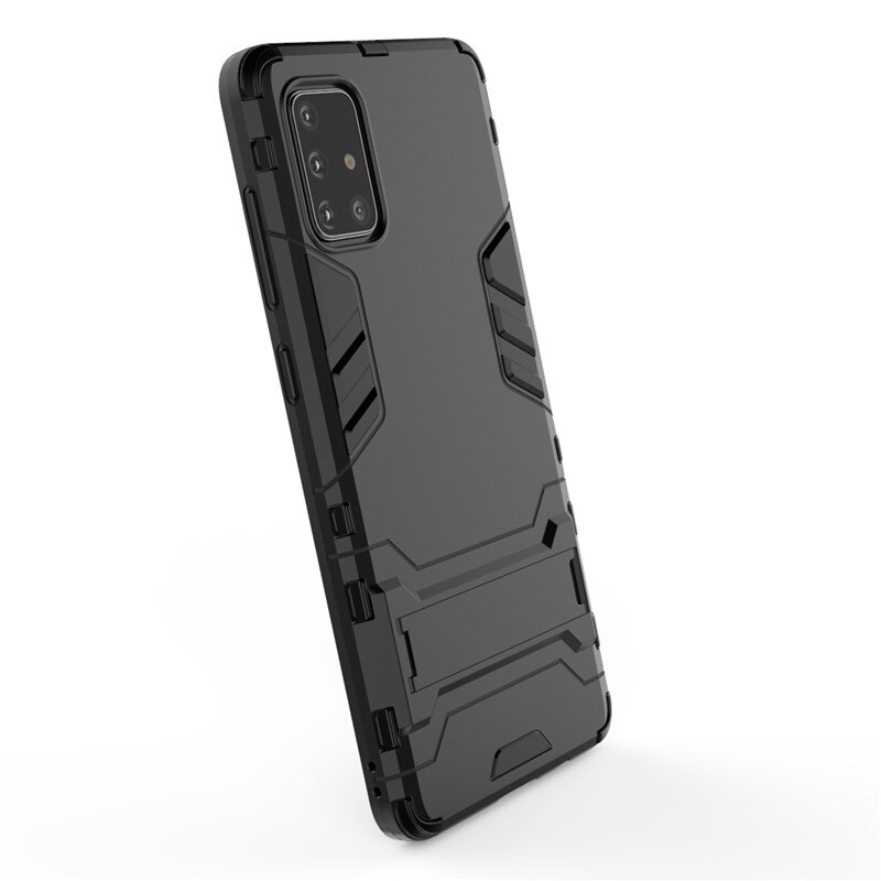 Case Samsung Galaxy A51 #เคสฝาหลังพลาสติก ไฮบริด TPU + Kickstand
