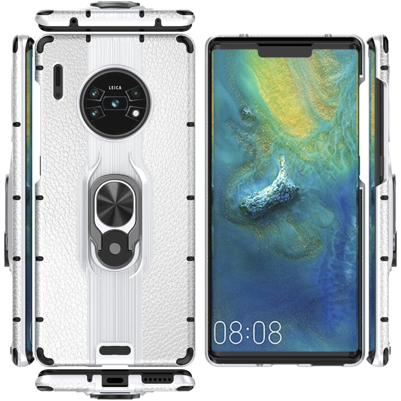 Case Huawei Mate 30 Pro #เคสฝาหลังไฮบริดมีแหวนสวมนิ้ว Detachable Ring Holder Kickstand PC TPU Combo Case