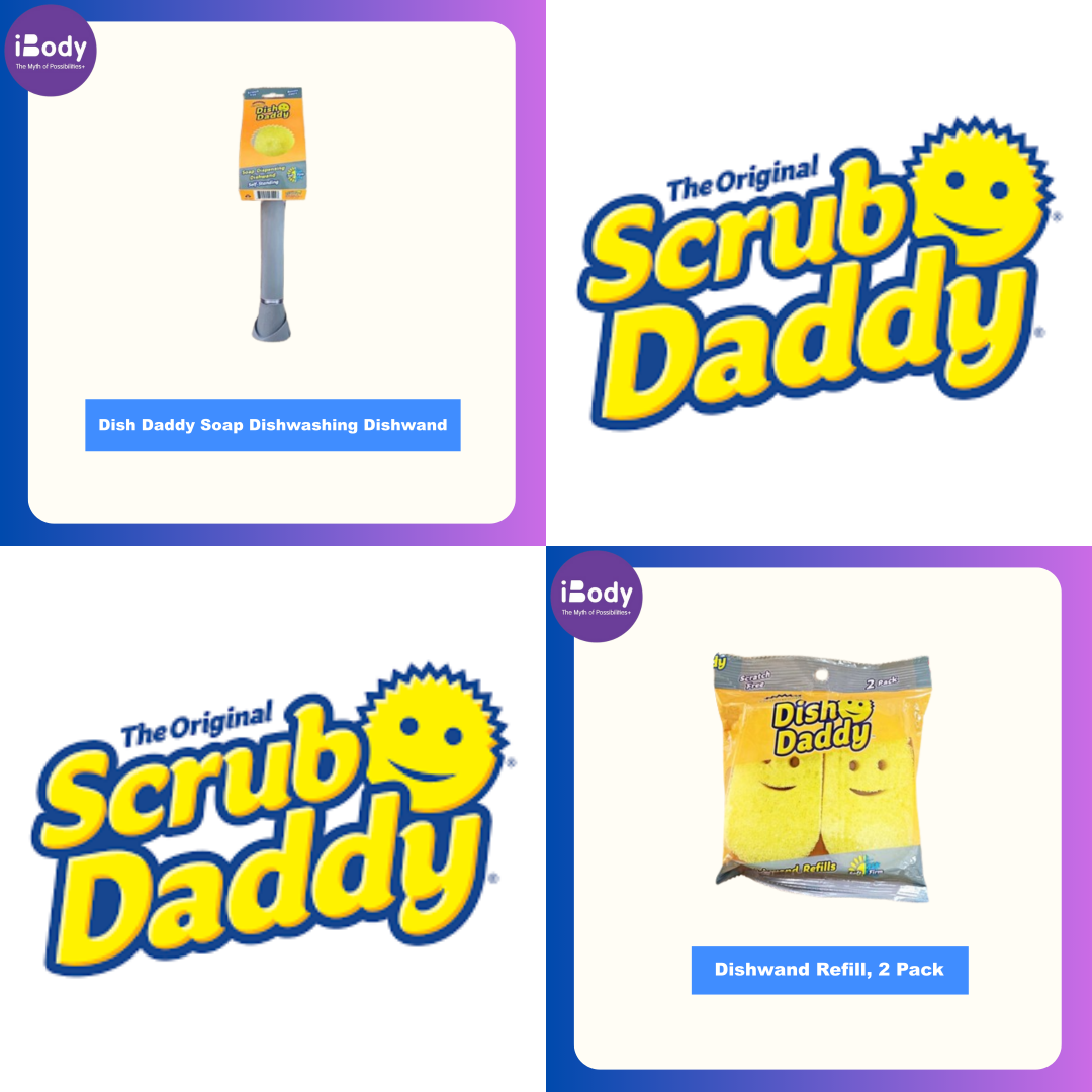 Scrub Daddy® Dish Daddy Soap Dishwashing Dishwand ด้ามจับฟองน้ำ ด้ามจ่ายสบู่ ล้างจาน ฟองน้ำอเนกประสงค์