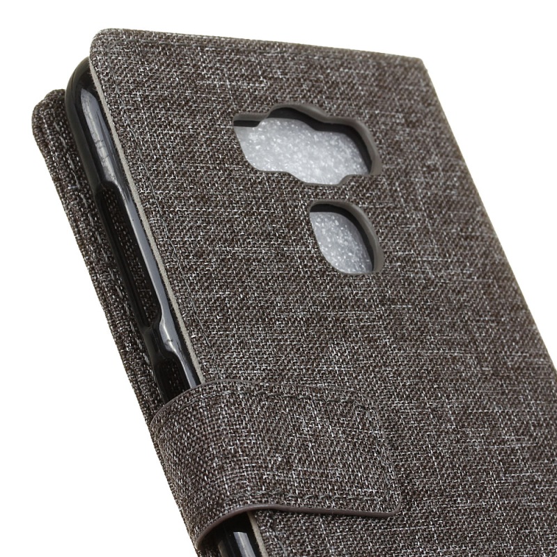 Case Asus Zenfone 3 Max ZC553KL เคสฝาพับผิวผ้าลินินรูปแบบกระเป๋าเนื้อผ้า Linen