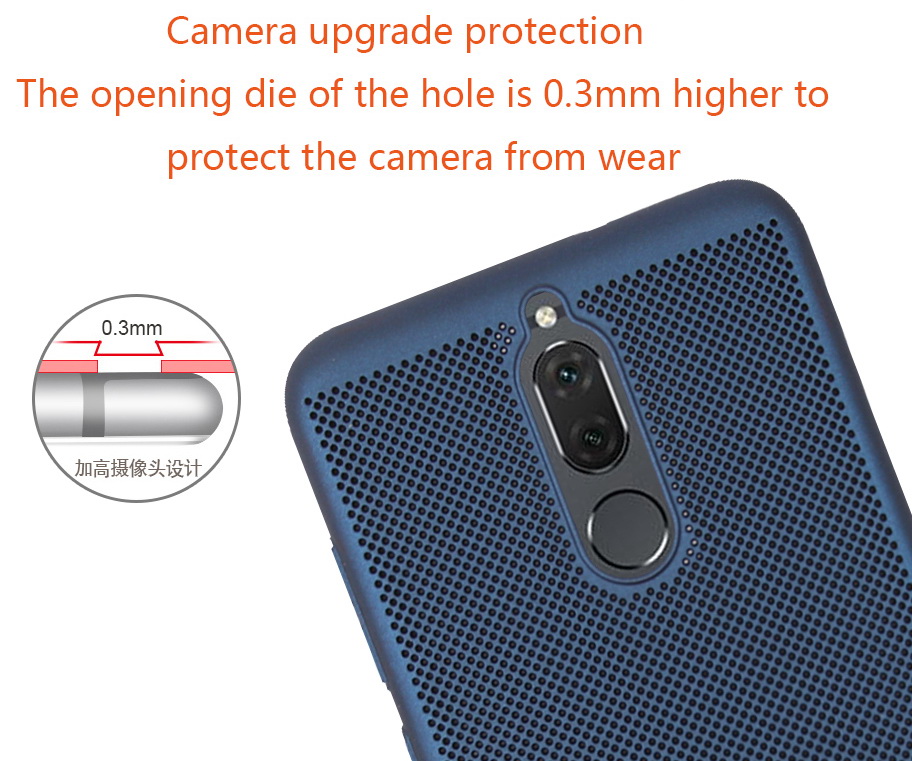 เคส Huawei nova 2i #เคสฝาหลังพลาสติกรูตะแกรงช่วยระบายความร้อน Hollow Mesh PC Shell