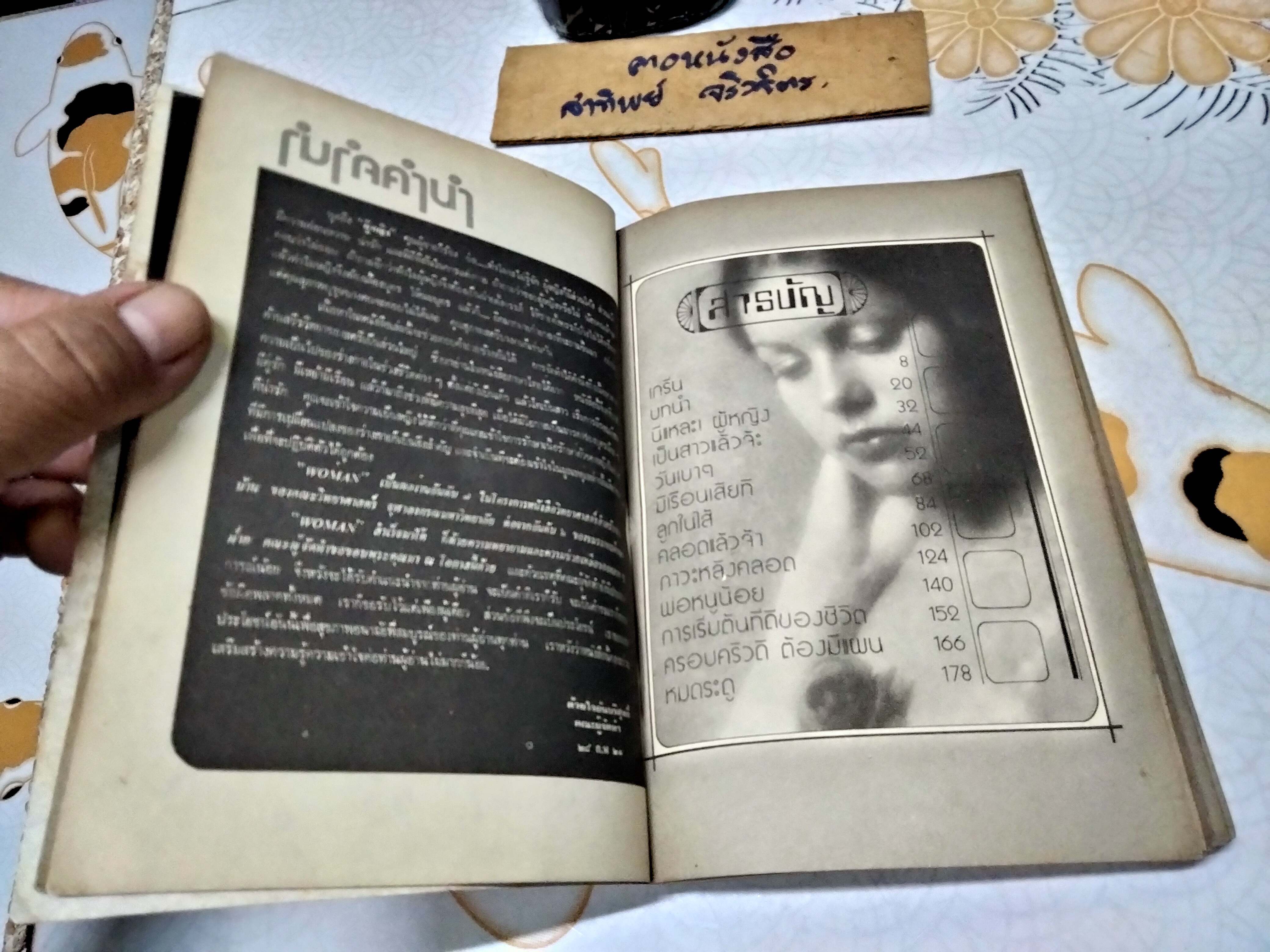 WOMAN หนังสือในโครงการวิทยาศาสตร์สำหรับชาวบ้าน ลำดับที่ 7 จัดทำโดย บรรณาธิการวารสารวิทยาศาสตร์ คณะวิทยาศาสตร์ จุฬาลงกรณ์มหาวิทยาลัย พิมพ์ปี พ.ศ.2521