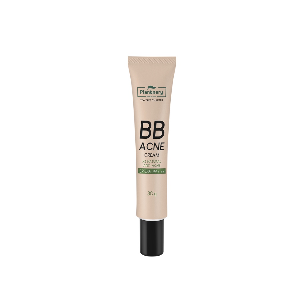 Plantnery Tea Tree BB Acne Sunscreen SPF50+ PA++++ 30 g กันแดด บีบี สำหรับผิวเป็นสิว เกลี่ยง่าย ไม่อุดตัน