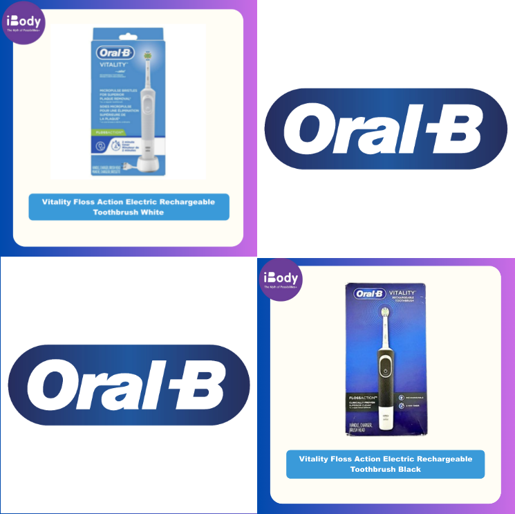 Oral-B® Electric Rechargeable Toothbrush, Vitality™ FlossAction™ Powered by BRAUN® ออรัลบี แปรงสีฟันไฟฟ้าแบบชาร์จไฟได้