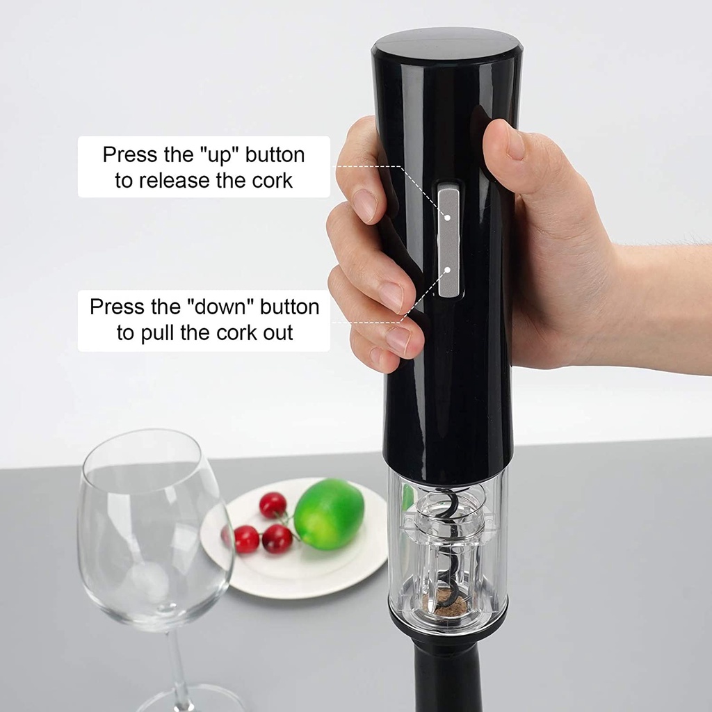 SENZER® Electric Wine Opener Set ที่เปิดขวดไวน์อัตโนมัติ พร้อมอุปกรณ์สำหรับไวน์ Cutter, Stoppers, Aerator, Pourer