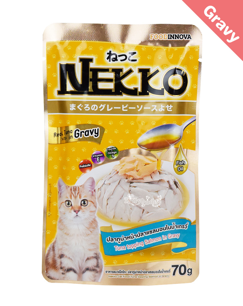 Nekko(เนกโกะ) เปียกซอง รสทูน่าแซลม่อนน้ำเกรวี่