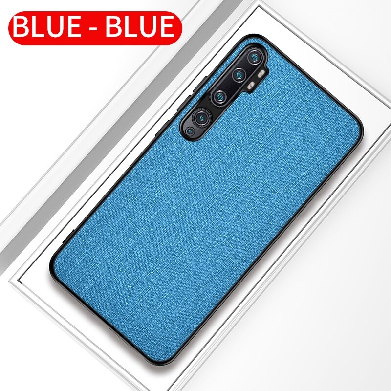 เคส Xiaomi Mi Note 10 Pro #เคสฝาหลังเคลือบผิวผ้า Matte Cloth PU + PC + TPU Hybrid