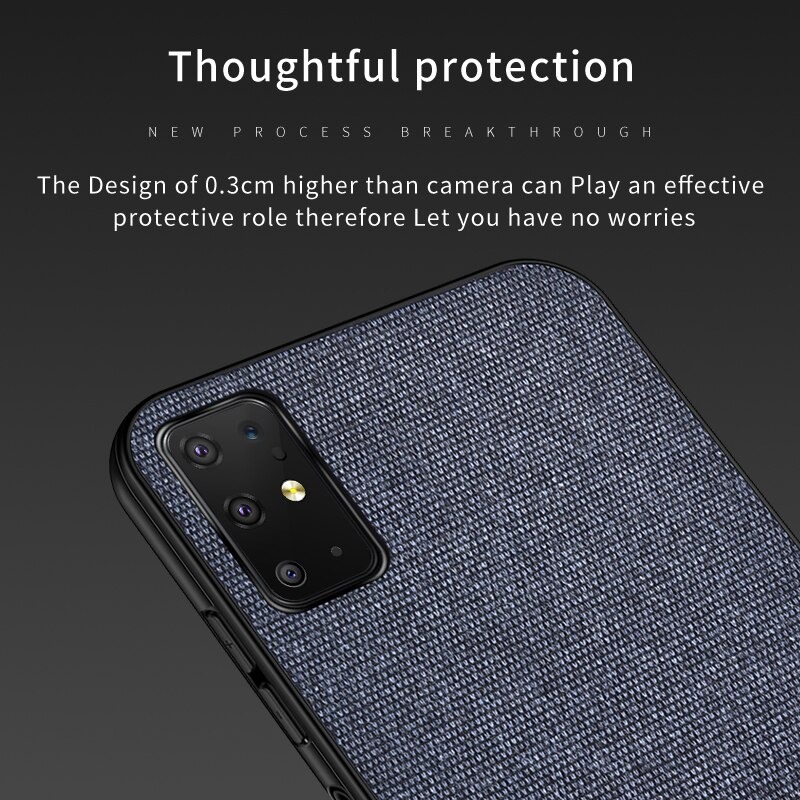 Case Samsung Galaxy Note 20 / Note 20 5G #เคสฝาหลังรูปแบบ Cloth Texture PU Leather + TPU