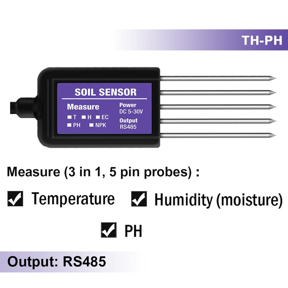 RS485เซ็นเซอร์วัดดิน Soil Moisture PH