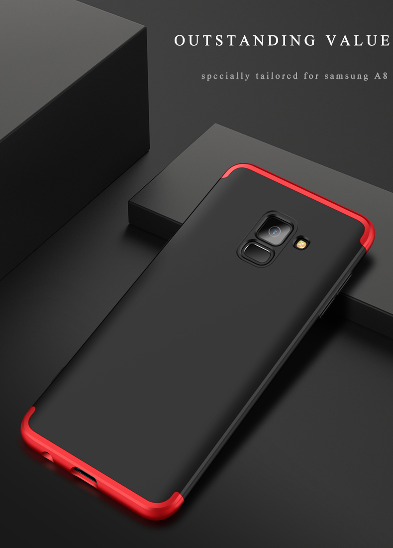 Case Samsung Galaxy A8 (2018) #เคสฝาหลังพลาสติกแข็งGKK Detachable All-wrapped Matte แยกชิ้นได้