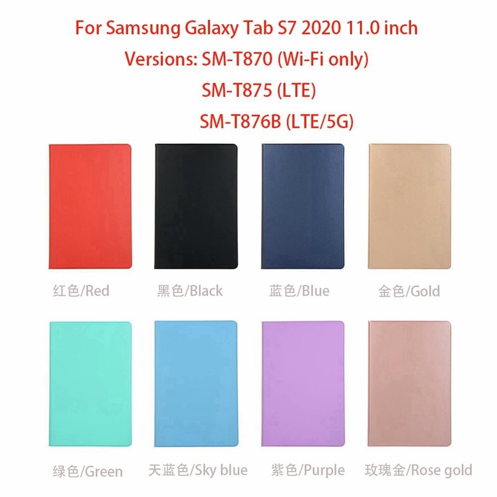 Case Samsung Galaxy Tab S7 SM-T870 SM-T875 #เคสหนัง PU+TPU พับตั้งได้ PU Leather Protection Case with Stand