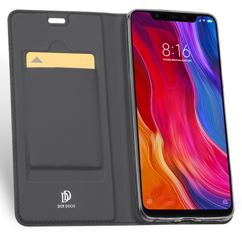 เคส Xiaomi Mi 8 (6.21-inch) #เคสฝาพับ DUX DUCIS Skin Pro Series คุณภาพดีราคาเบาๆสบายกระเป๋า