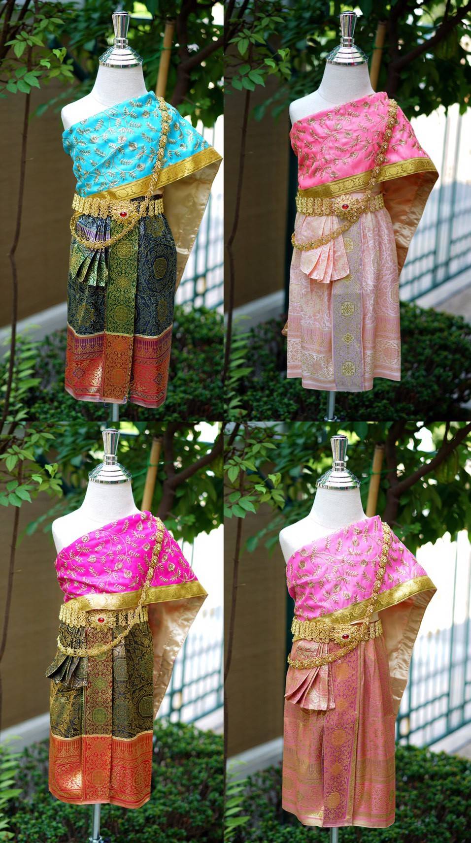 ชุดไทยเด็ก สไบดิ้นทอง