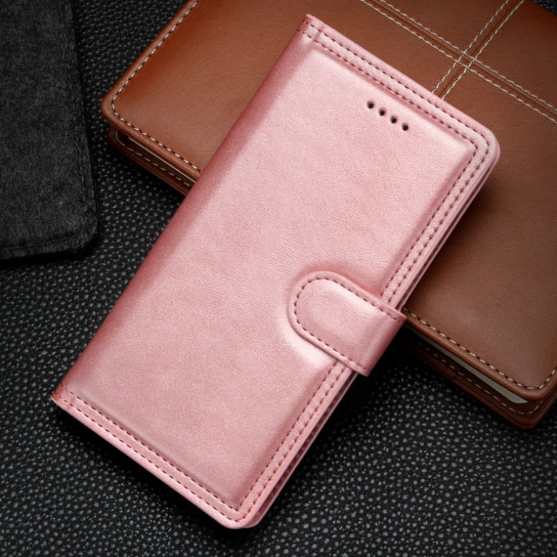 เคส Samsung Galaxy Note 10+ #เคสฝาพับหนัง PU มีช่องเสียบบัตรพับตั้งได้ Stand Magnetic Wallet Card Holder Retro Business Cover