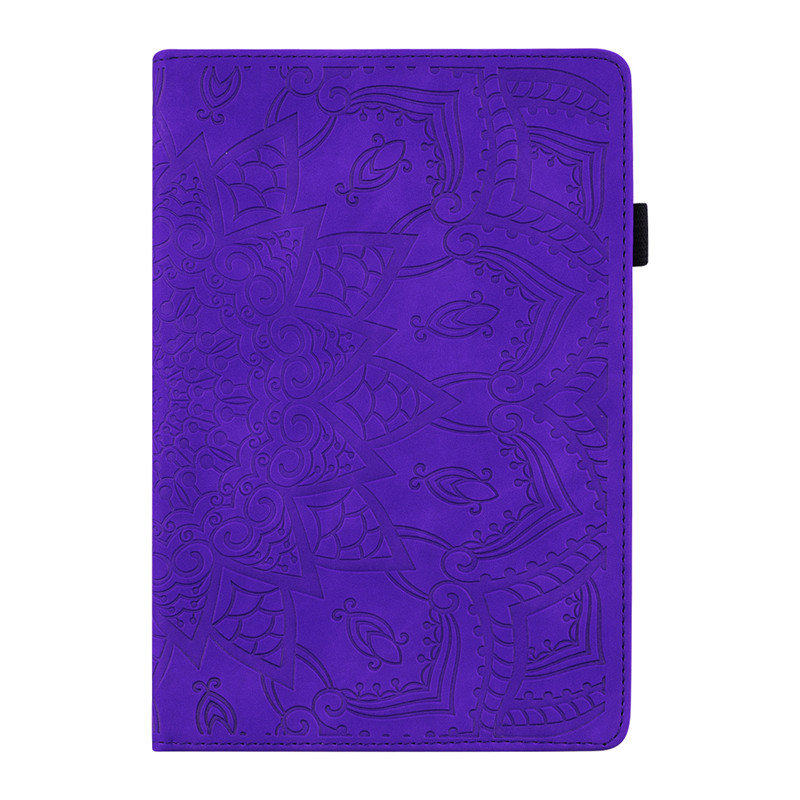 เคส Samsung Galaxy Tab S6 Lite 10.4 SM-P610 P615 P617 #เคสฝาพับหนัง PU พิมพ์ลายนูน Imprinted Pattern Leather Stand Case