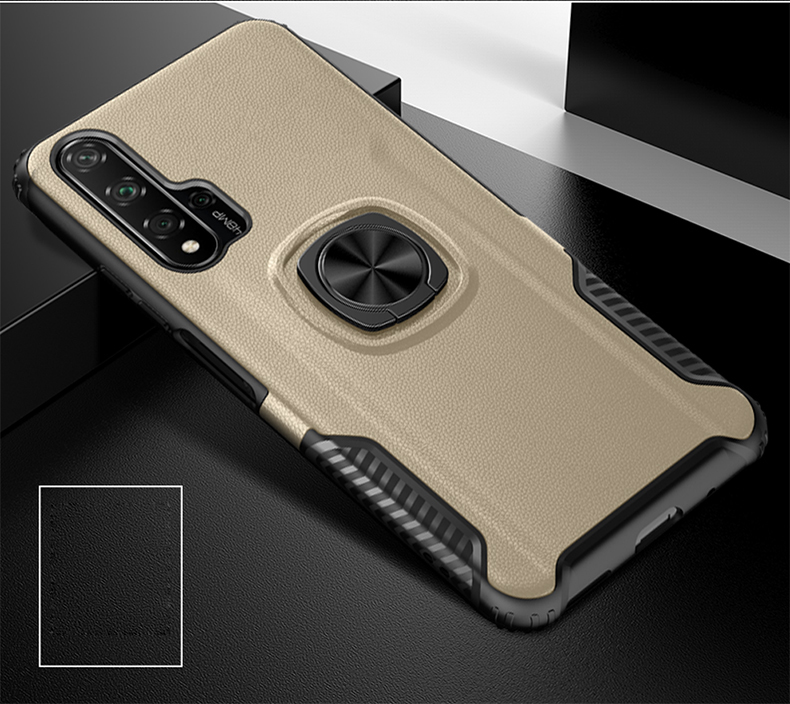 Case Huawei Nova 5T #เคสฝาหลัง Hybrid Hybrid PC + TPU มีแหวนนิ้ว