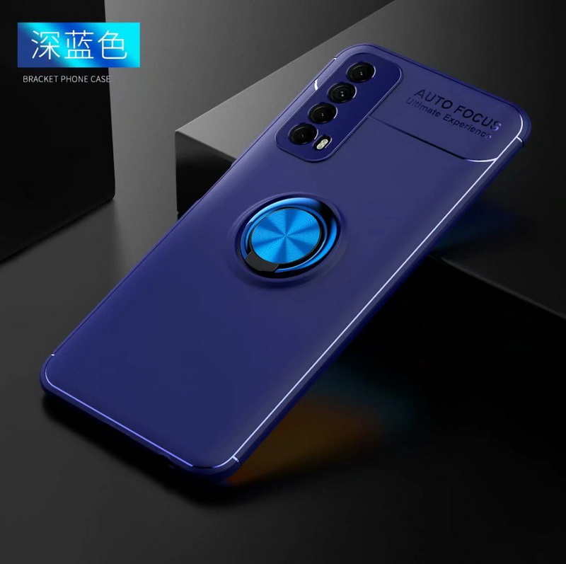 เคส Huawei Y7a #เคสฝาหลัง TPU Finger Ring Kickstand (แผ่นโลหะแบบ Built-in)