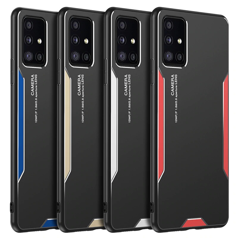 เคส Samsung Galaxy A71 5G #เคสฝาหลังไฮบริด Metal +TPU Shockproof metal back plate Phone Back Cover