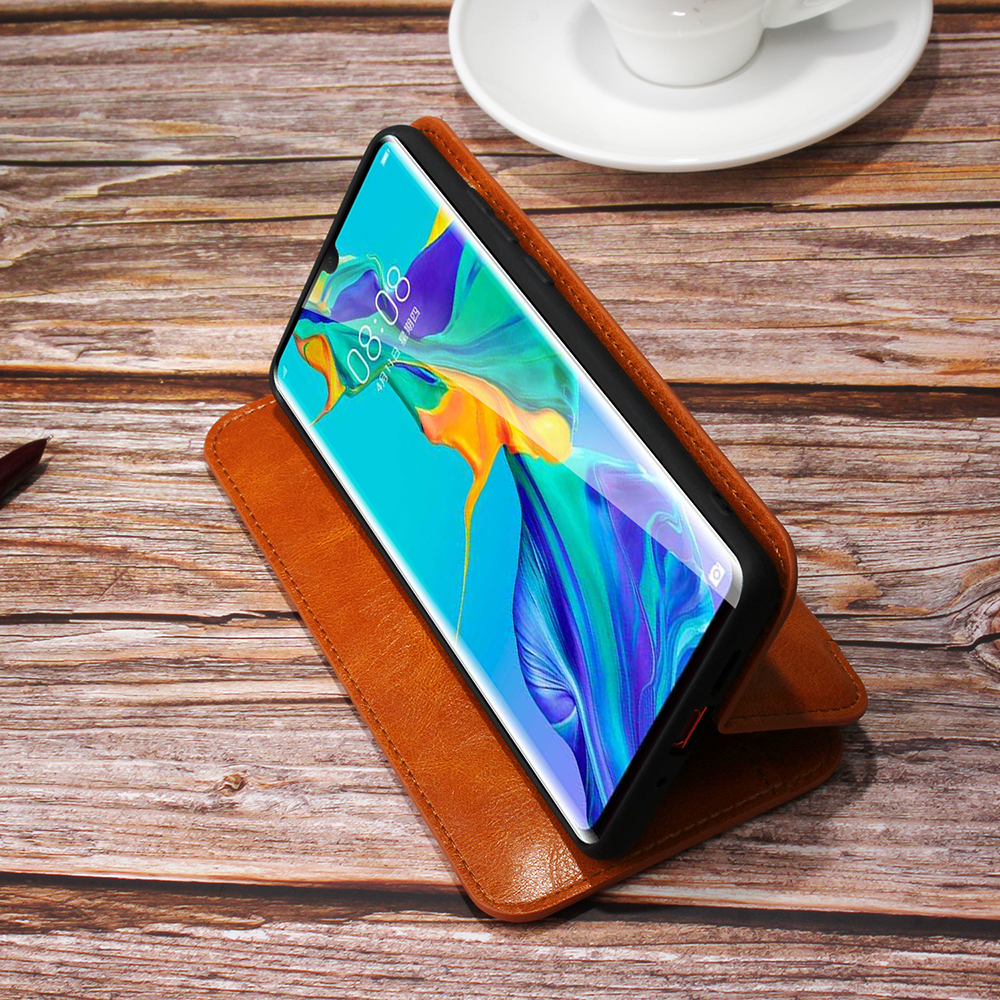 Case Huawei P30 Pro #เคสฝาพับแบบกระเป๋าสตางค์หนัง PU มีที่เก็บบัตรถอดออกได้
