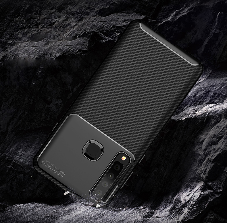 Case Samsung Galaxy A9 (2018) #เคสฝาหลังนิ่ม Carbon Fiber Anti-drop TPU Protection
