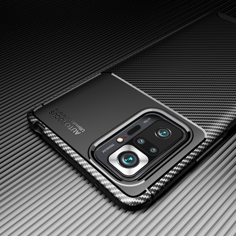 เคส Redmi Note 10 Pro #เคสฝาหลังนิ่ม Carbon Fiber Anti-drop TPU Protection