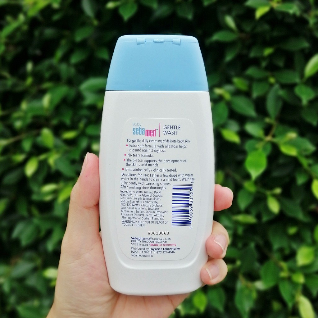 Sebamed® Baby Gentle Wash For delicate skin With Allantoin 200mL ซีบาเมด ผลิตภัณฑ์อาบน้ำสำหรับเด็ก สูตรอ่อนโยนมากเป็นพิเศษ