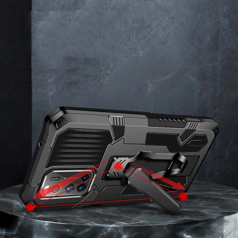 Case Vivo V19 #เคสฝาหลังกันกระแทกมีคลิบหนีบ ไฮบริด พลาสติก+TPU Heavy Duty Rugged Hybrid