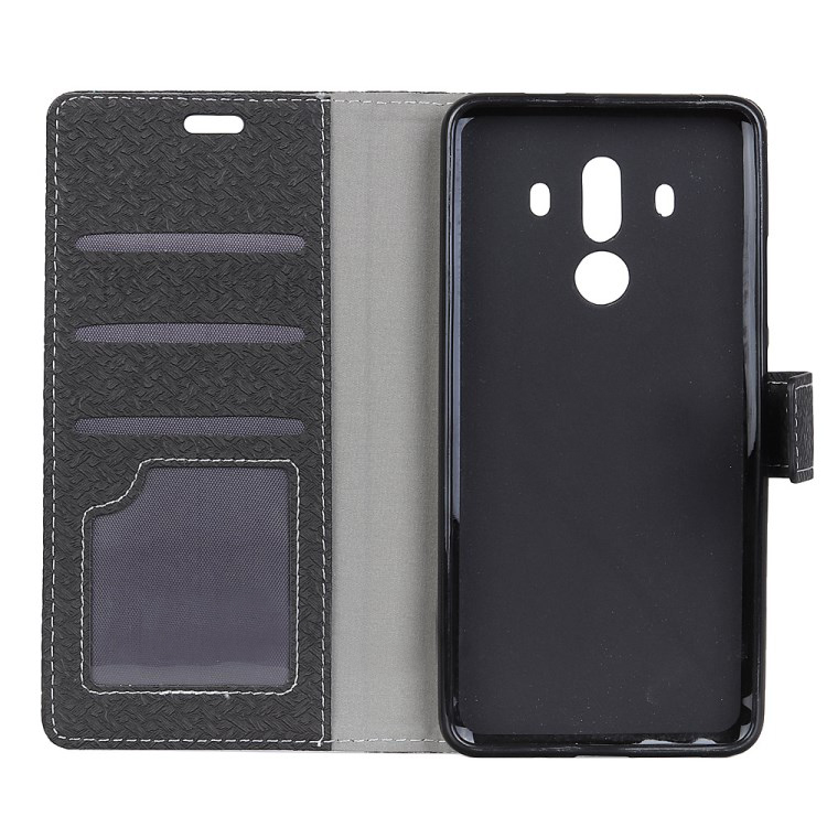 Case Huawei Mate 10 Pro #เคสฝาพับสไตล์กระเป๋าสตางค์ลายถักทอมีช่องใสบัตรสีสันสวยงามทันสมัย