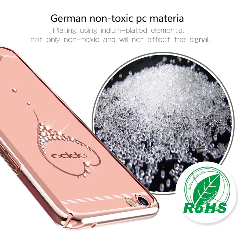 เคส Oppo R9s Plus รูปแบบสีสันสดใสประดับด้วยคริสตัลคุณภาพดี สวยงามทันสมัย