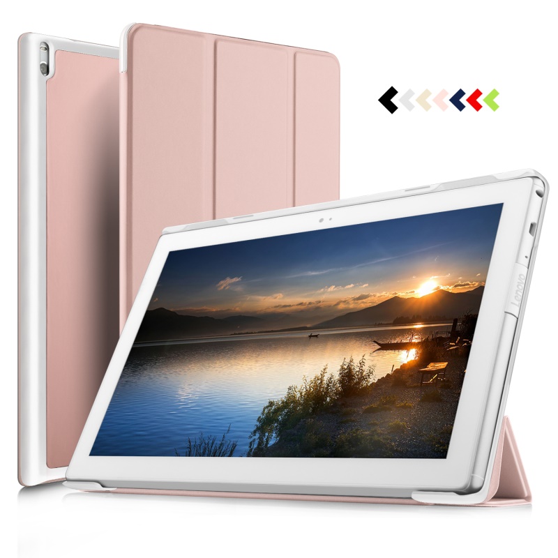 เคส Lenovo Tab 4 10 Plus 10.1นิ้ว #เคสฝาพับหนัง PU แบบ Tri-fold Stand