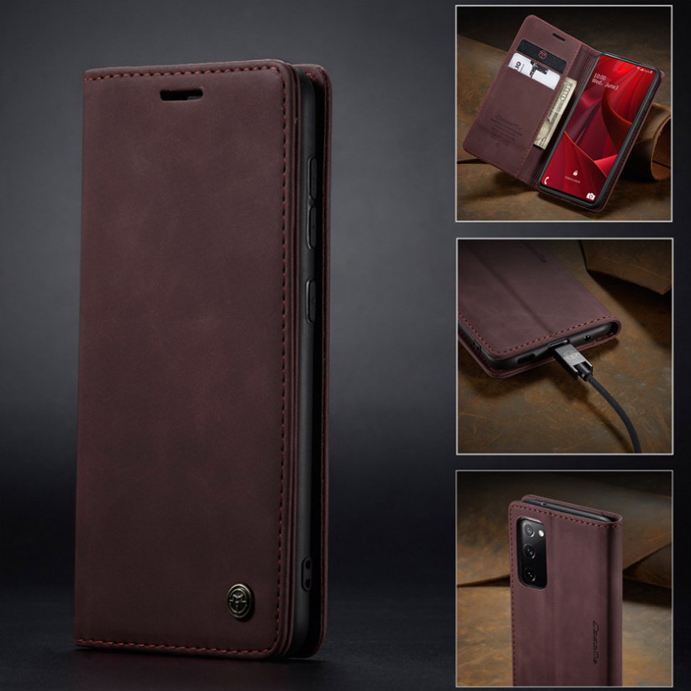 เคส Samsung Galaxy S20 FE / S20 FE 5G #เคสฝาพับหนังกระเป๋าสตางค์ CASEME Auto-absorbed Leather Wallet