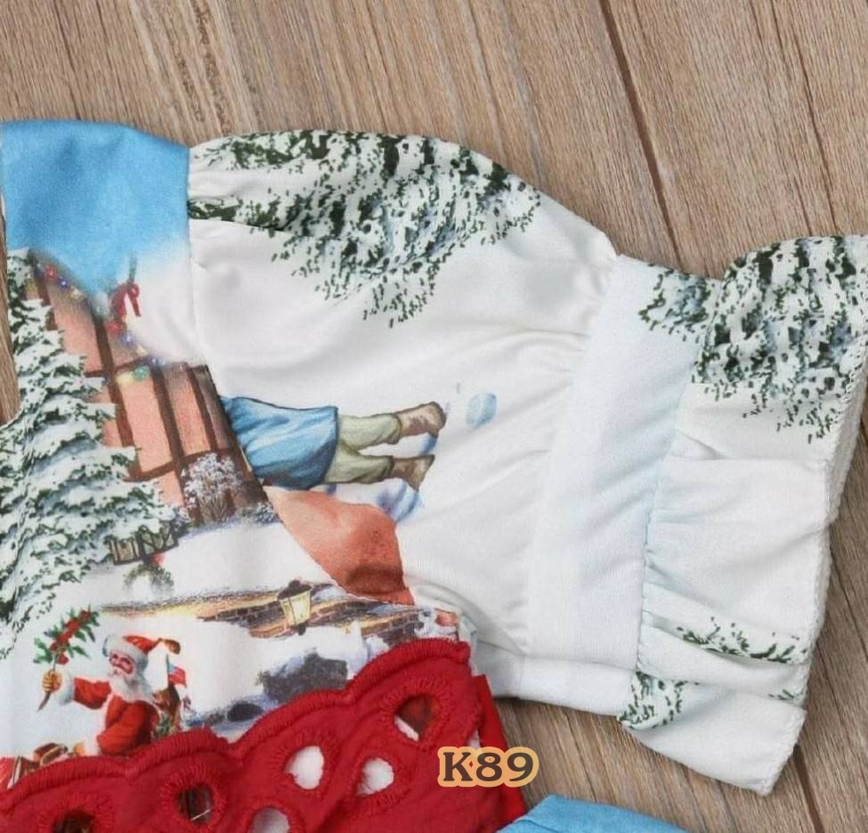 ชุดเด็กหญิง คริสมาสต์แนววินเทจ